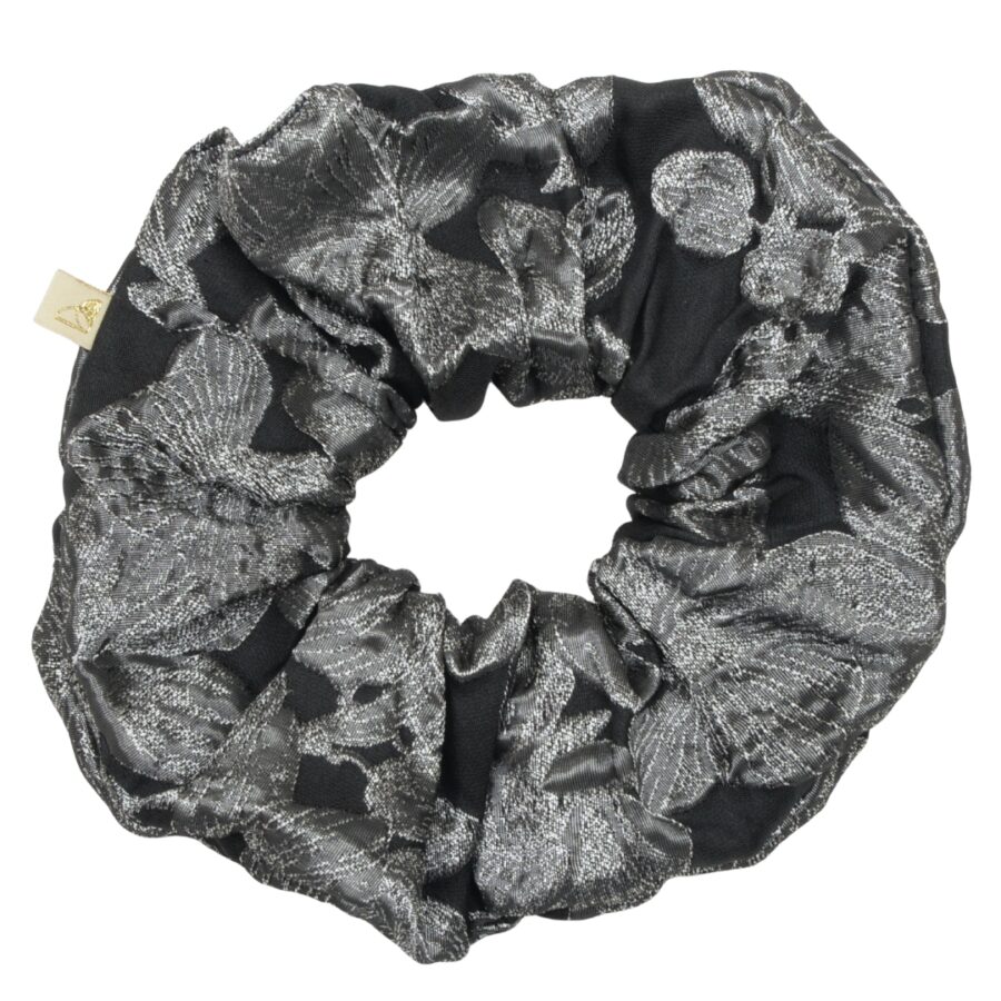 Scrunchie Black Silver